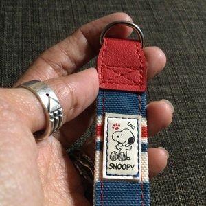 Snoopy Woodstock striped wrist strap lanyard